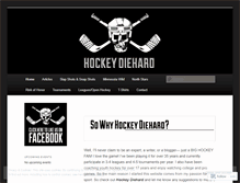 Tablet Screenshot of hockeydiehard.com